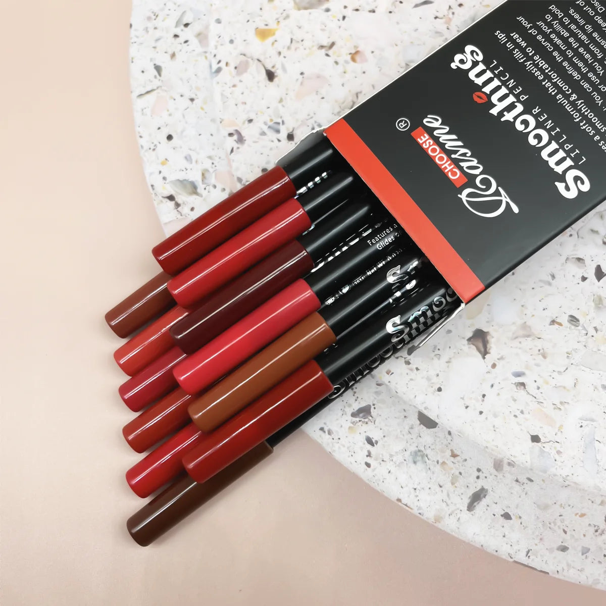 "Set 12 Lápices Labiales de Larga Duración"