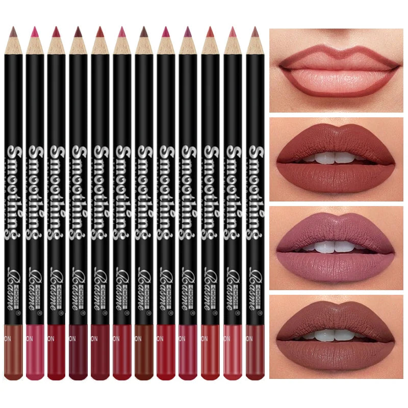 "Set 12 Lápices Labiales de Larga Duración"
