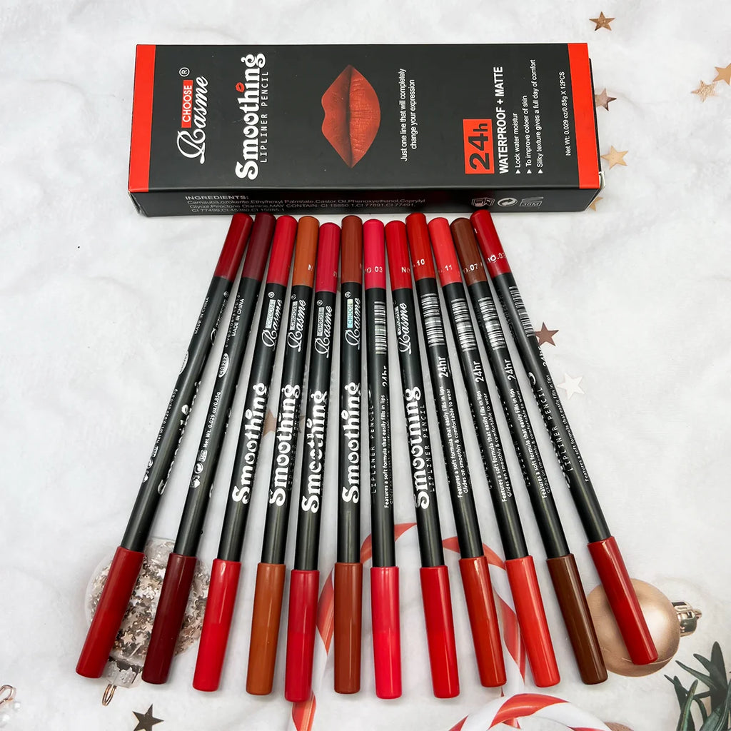 "Set 12 Lápices Labiales de Larga Duración"