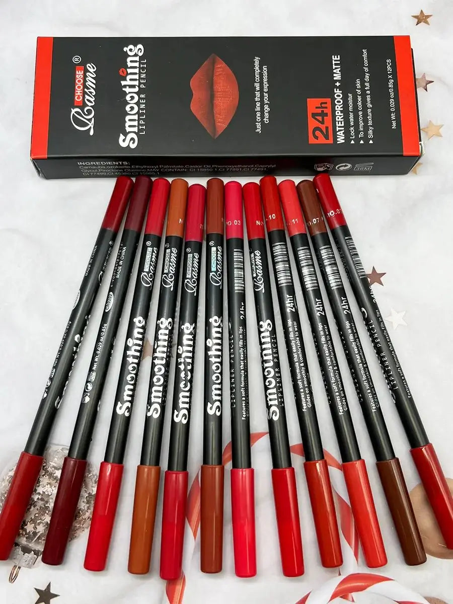 "Set 12 Lápices Labiales de Larga Duración"