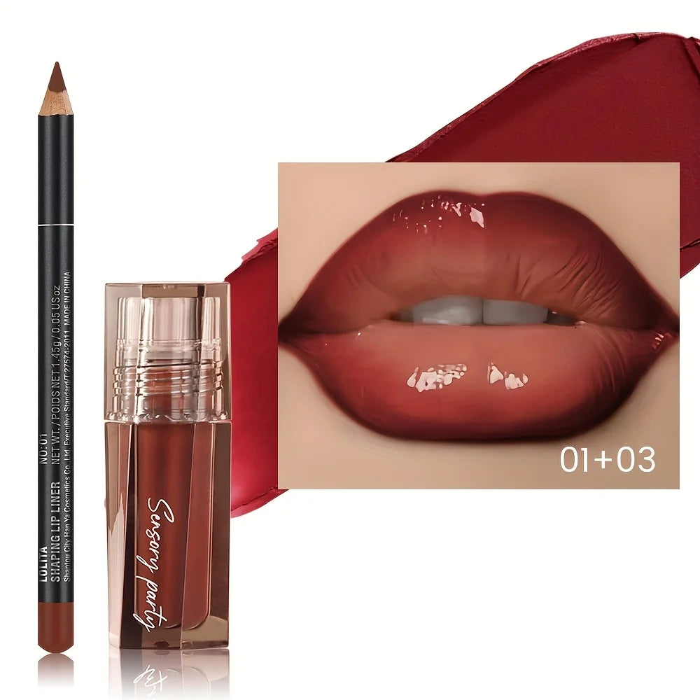 Kit Delineador + Gloss Labial Hidratante 3D