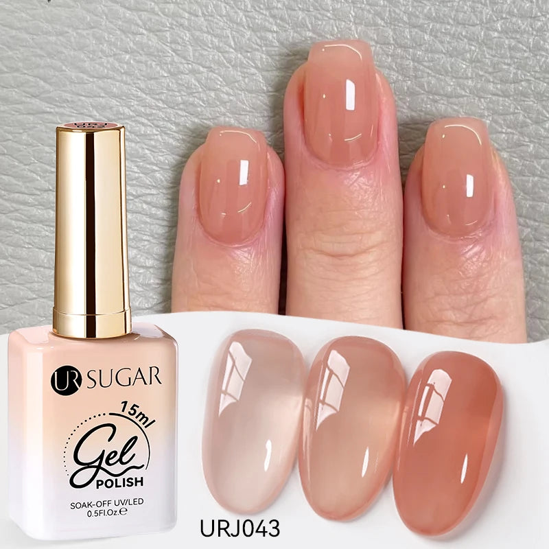 Esmalte Gel Semipermanente Jelly Nude — Set de Colores Nude