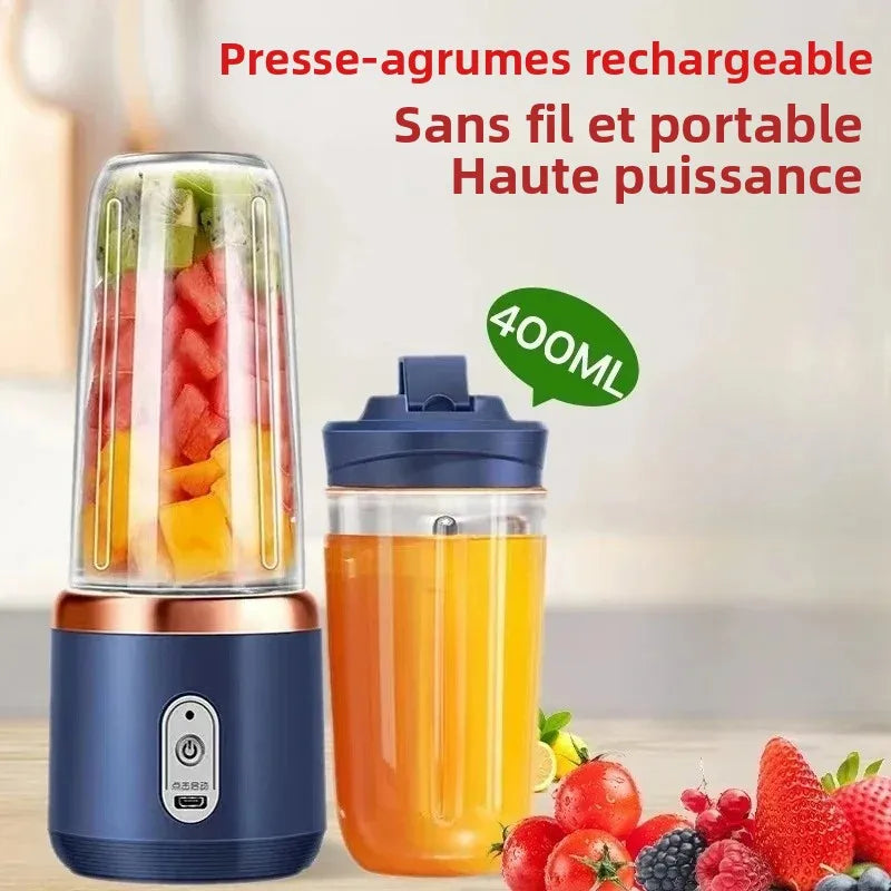 Licuadora Portátil USB 400ml — Mini Mezcladora Recargable para Smoothies