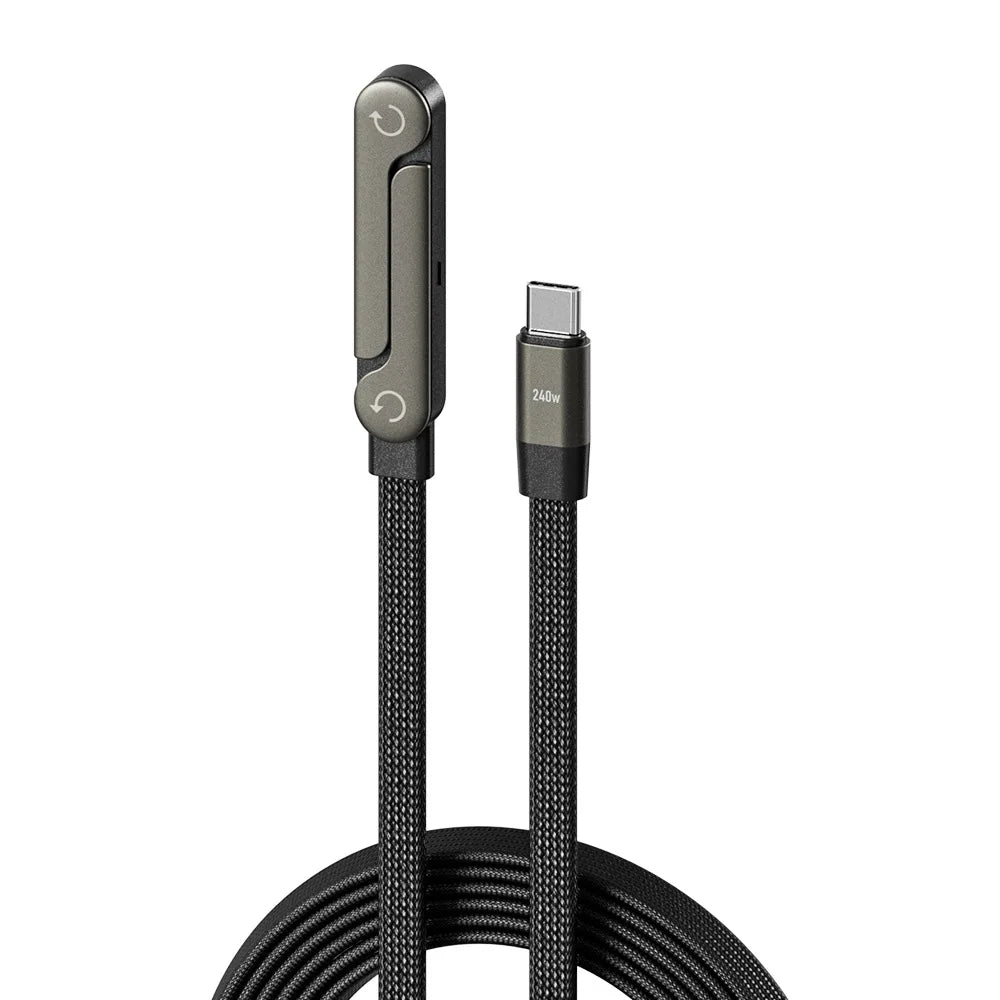 Soporte de Celular con Cable Cargador USB-C 240W, Ajustable 360