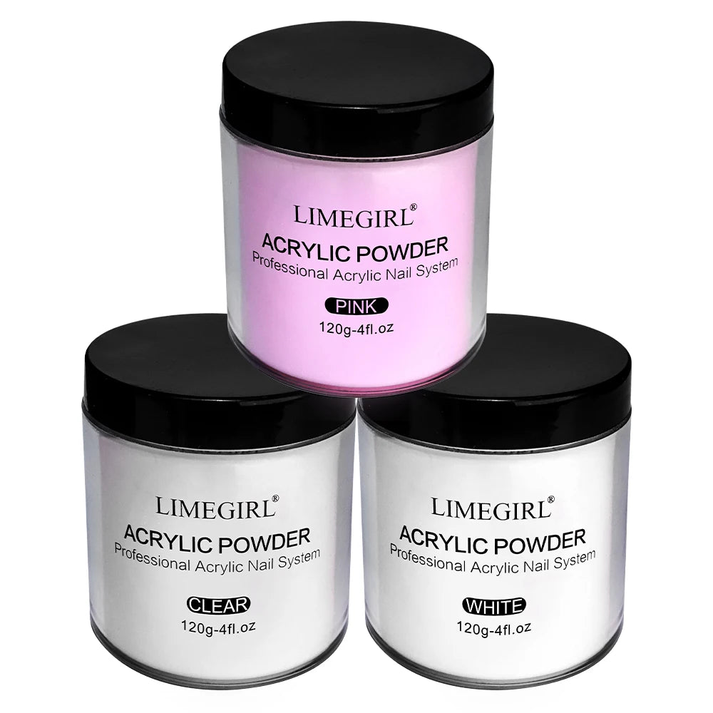 Polvo Acrílico 3 Colores – Kit para Extensión de Uñas
