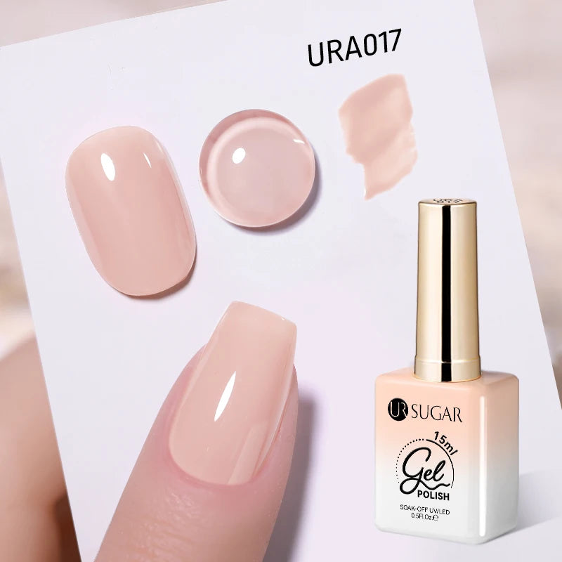 Esmalte Gel Semipermanente Jelly Nude — Set de Colores Nude