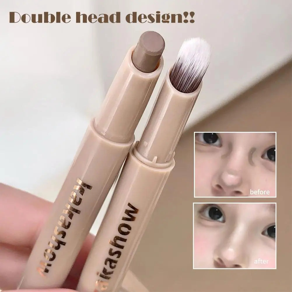 Lápiz Contorno 2 en 1 con Brocha – Stick Bronzer Facial 3D