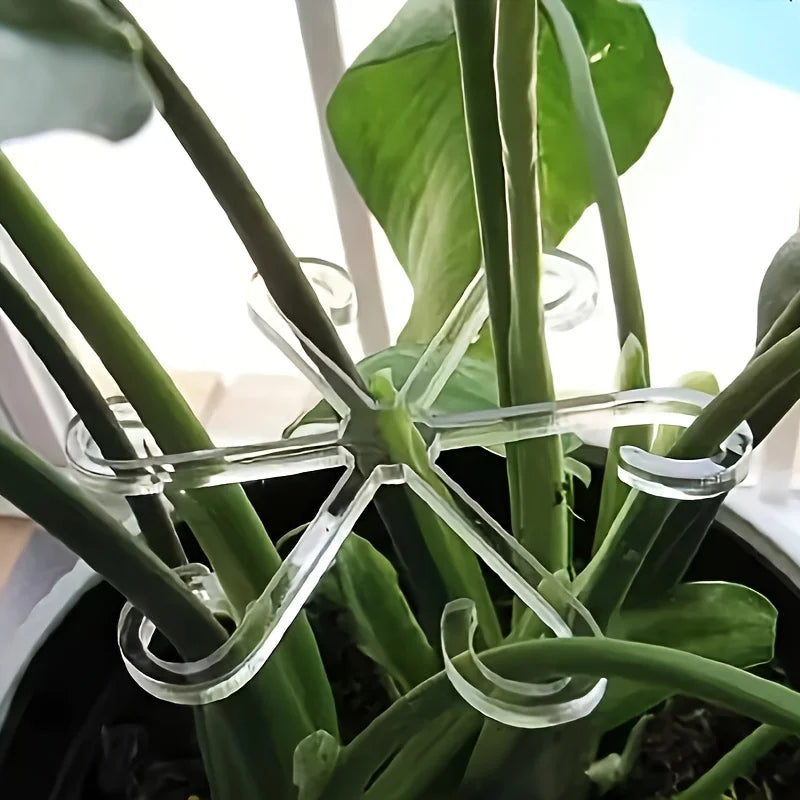 Set de 4 Sujetadores para Tallos de Plantas — Soporte Flexible para Jardín