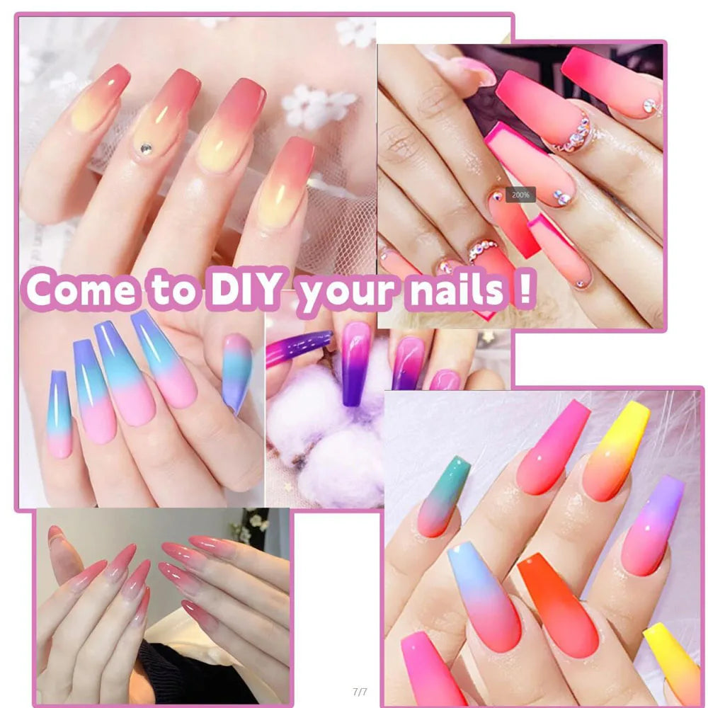 Paleta de Pigmentos 40 Colores – Efecto Degradado para Uñas