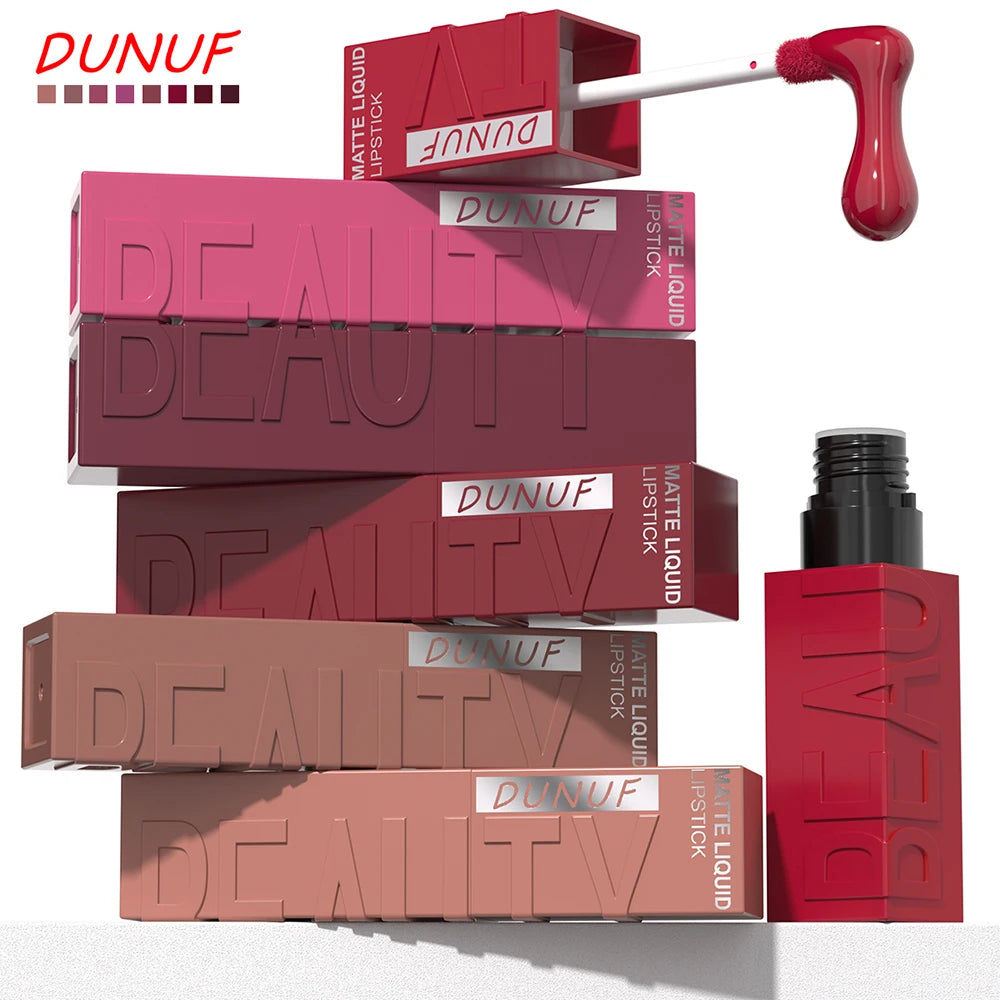 Labial Líquido Mate DUNUF 8 Colores.
