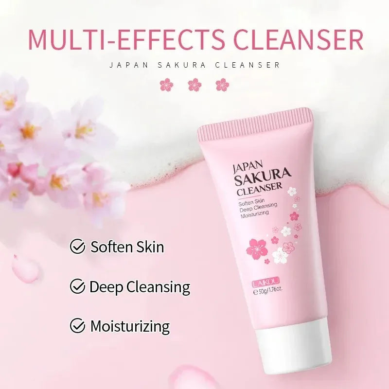 Limpiador Facial Sakura – Espuma Purificante con Flor de Cerezo 50g