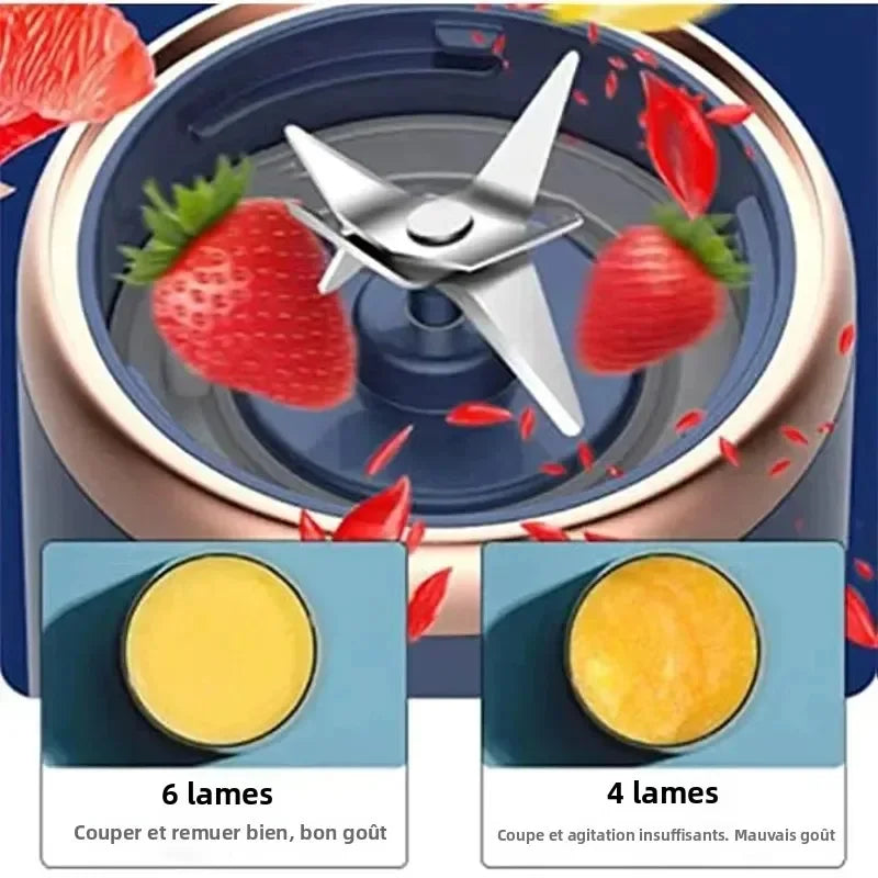Licuadora Portátil USB 400ml — Mini Mezcladora Recargable para Smoothies