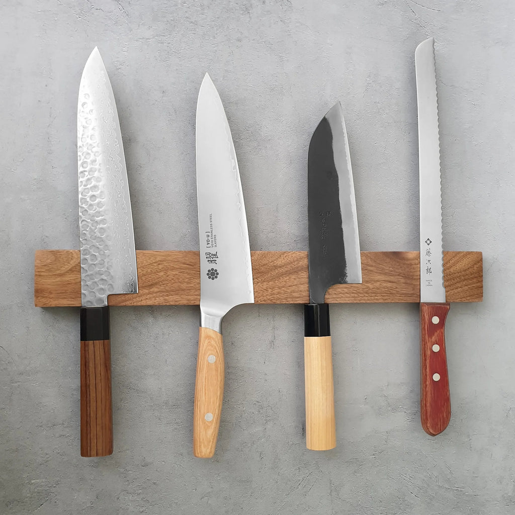 Portacuchillos Magnético de Pared – Madera de Acacia, 40cm