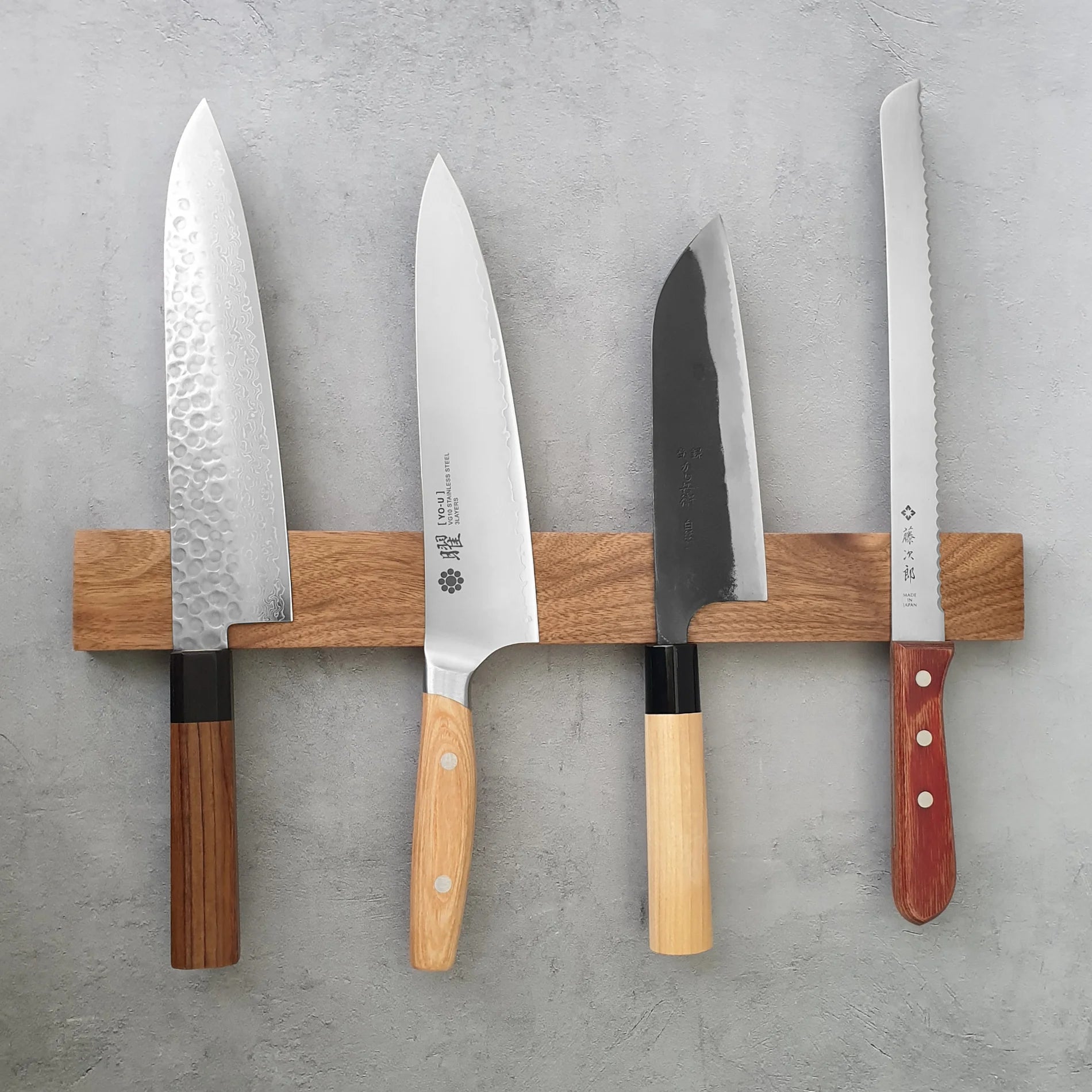 Portacuchillos Magnético de Pared – Madera de Acacia, 40cm