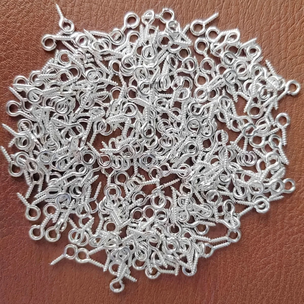 Set 100pcs Tornillos con Ojillo para Manualidades y Bisutería.