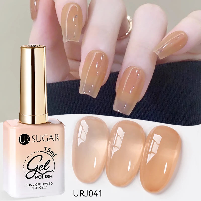 Esmalte Gel Semipermanente Jelly Nude — Set de Colores Nude
