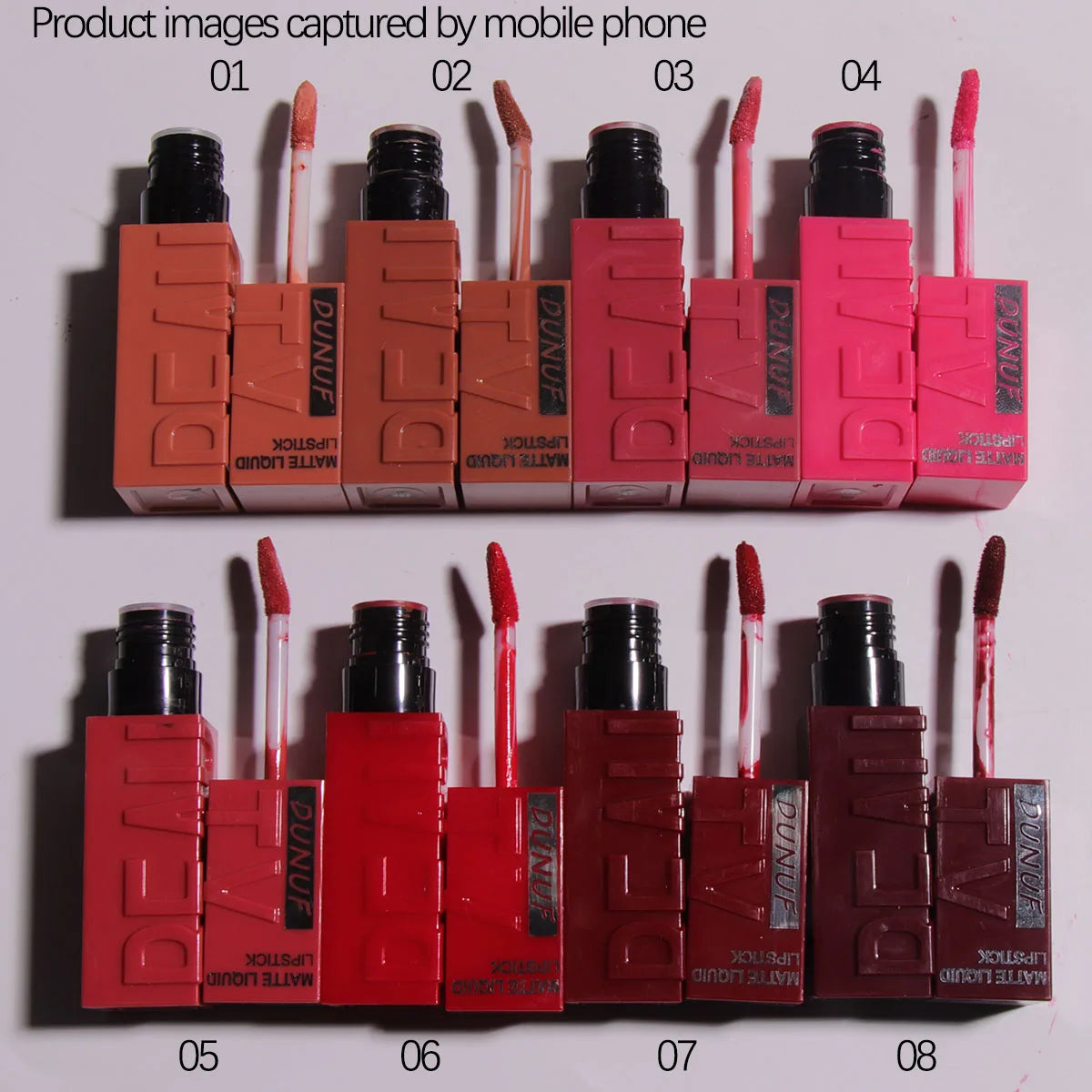 Labial Líquido Mate DUNUF 8 Colores.