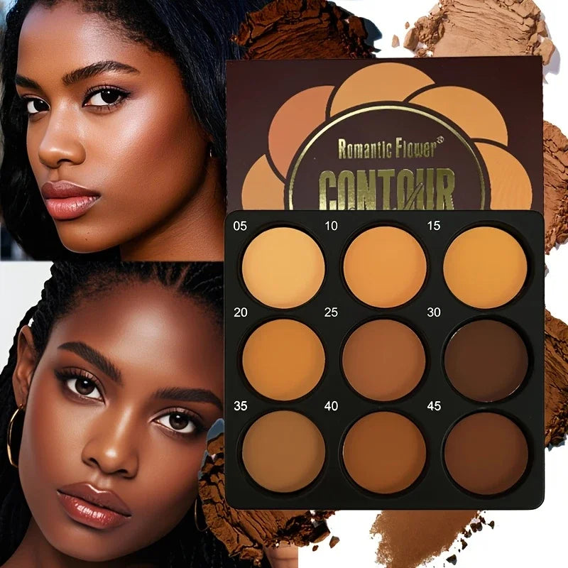 Paleta de Contorno 9 Colores – Bronce Oscuro para Contornear y Definir