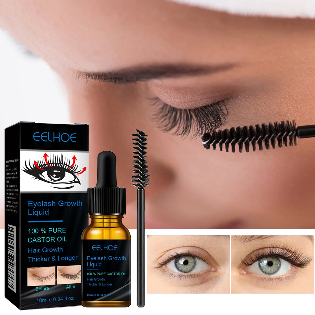 Sérum de Crecimiento para Pestañas y Cejas con Aceite de Ricino 100% Puro