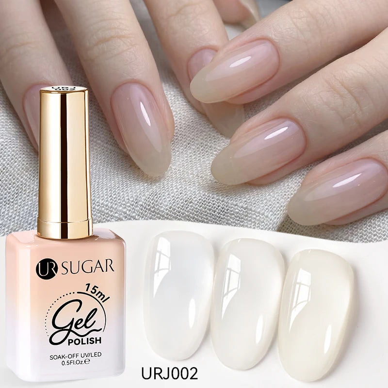 Esmalte Gel Semipermanente Jelly Nude — Set de Colores Nude
