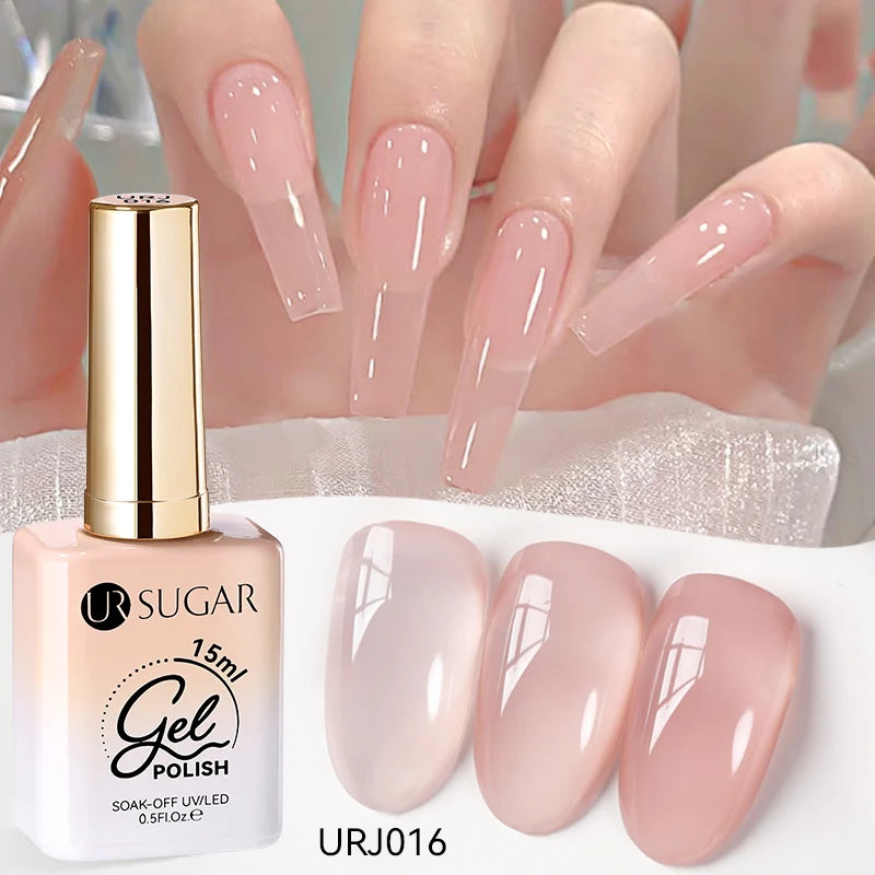 Esmalte Gel Semipermanente Jelly Nude — Set de Colores Nude