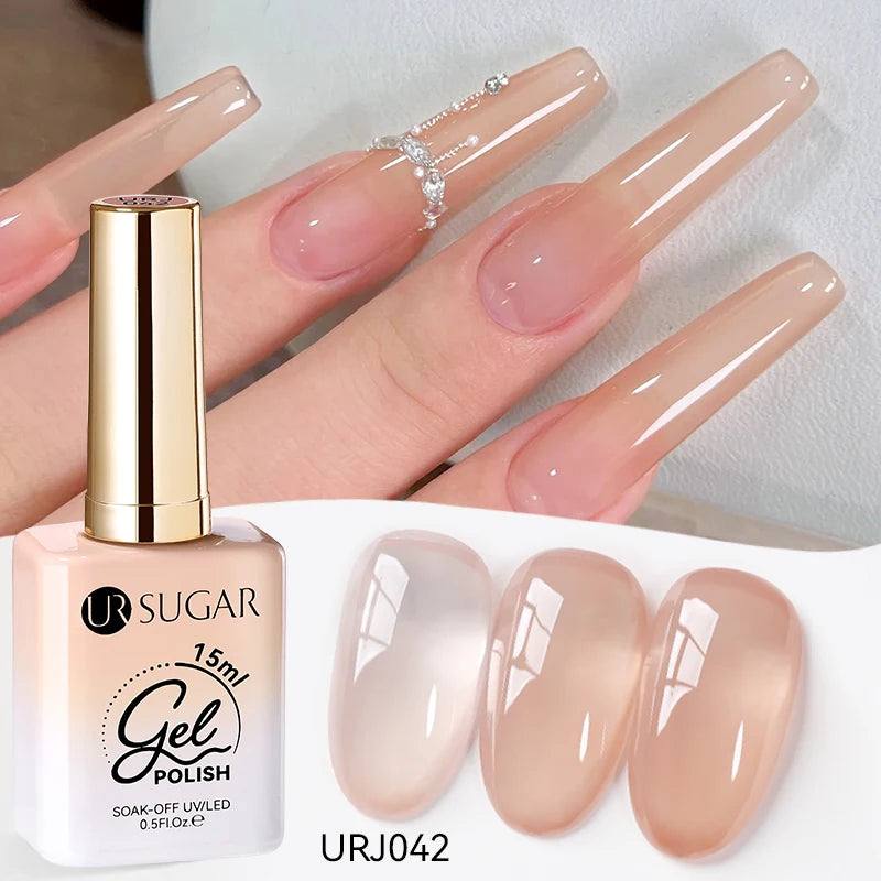 Esmalte Gel Semipermanente Jelly Nude — Set de Colores Nude
