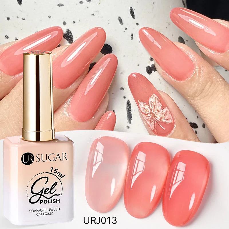 Esmalte Gel Semipermanente Jelly Nude — Set de Colores Nude