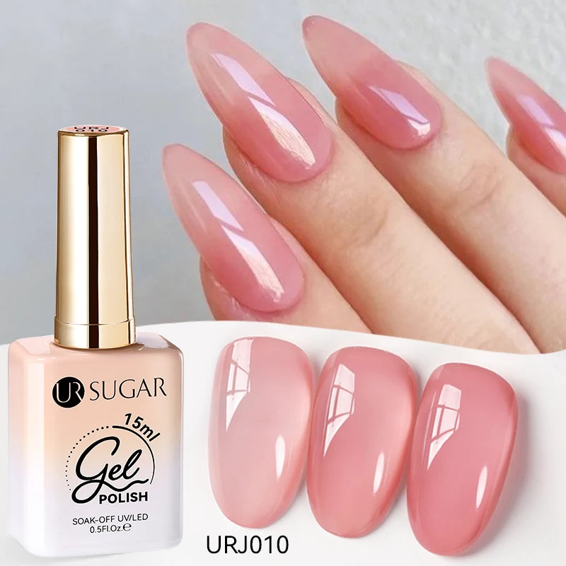 Esmalte Gel Semipermanente Jelly Nude — Set de Colores Nude