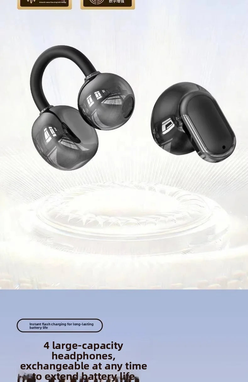Audífonos Bluetooth con Estuche de Carga — Larga Duración