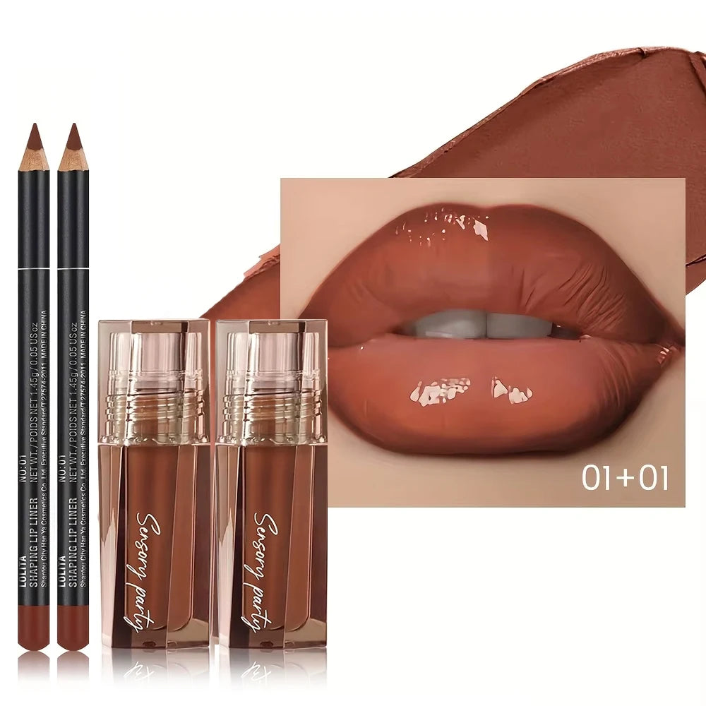 Kit Delineador + Gloss Labial Hidratante 3D