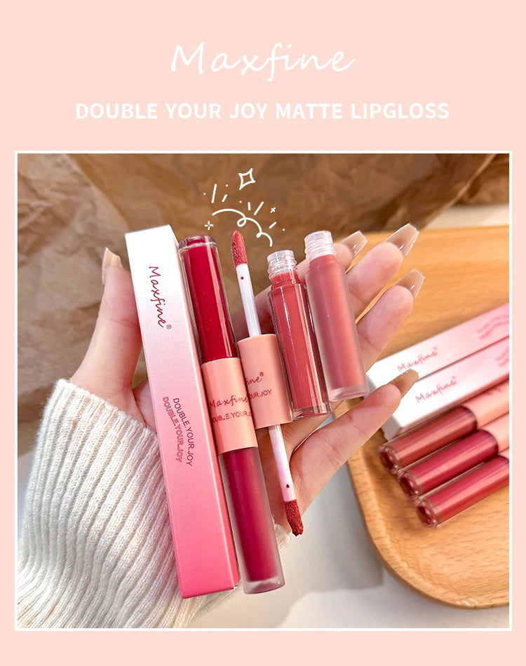 Labial Líquido Doble Efecto Glaze – Brillo Espejo y Mate Aterciopelado