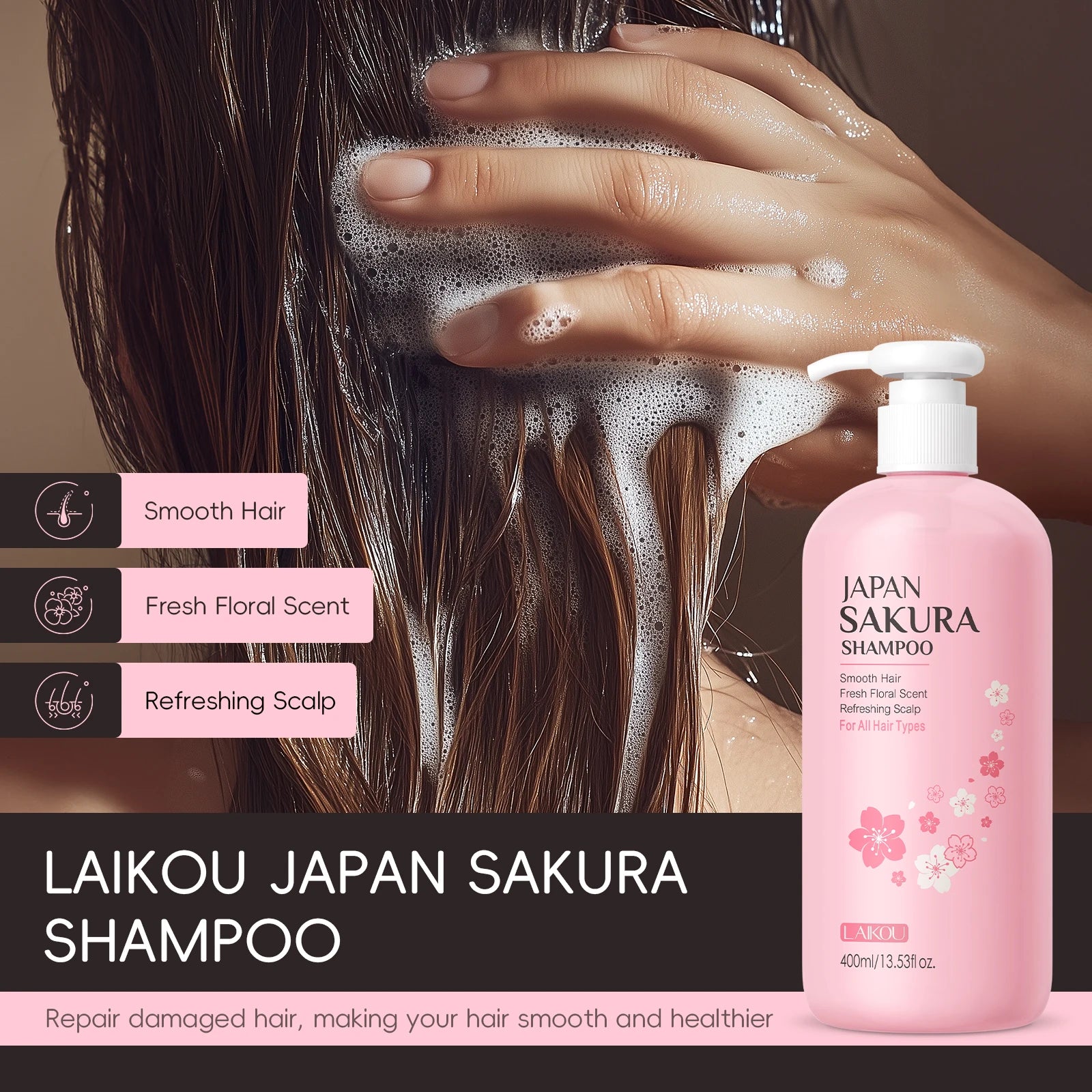 "Shampoo Sakura Reparador Anti-Frizz"