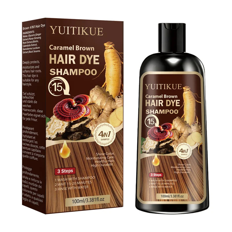 "Shampoo Tinte Caramelo 4en1 - Color y Nutrición Profunda