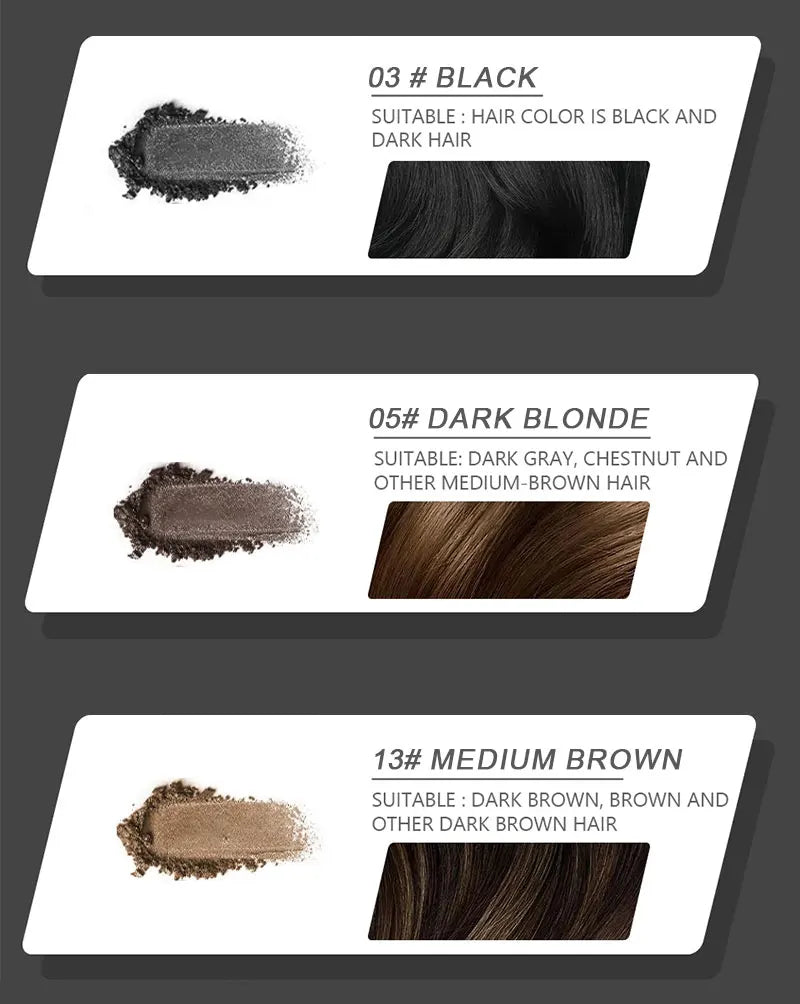 Polvo Cubre Raíces 14 Colores – Efecto Instantáneo Resistente al Agua
