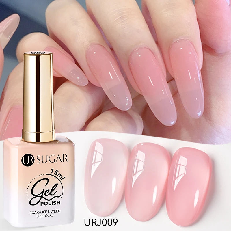 Esmalte Gel Semipermanente Jelly Nude — Set de Colores Nude