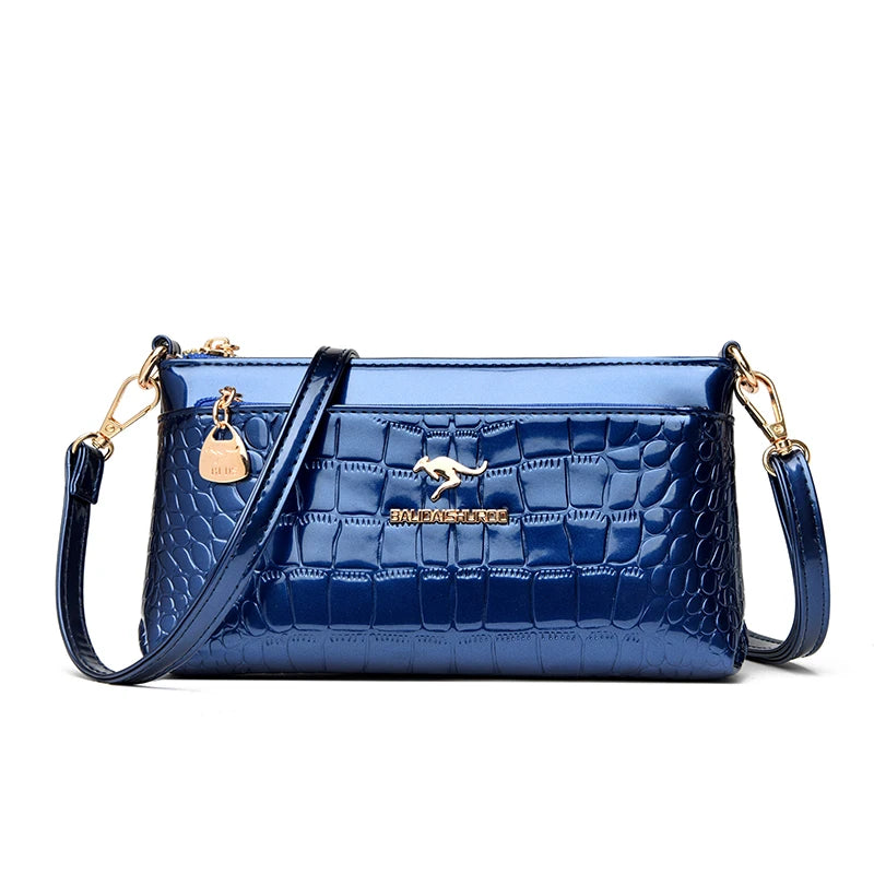 Bolso Crossbody Piel Croco Elegante