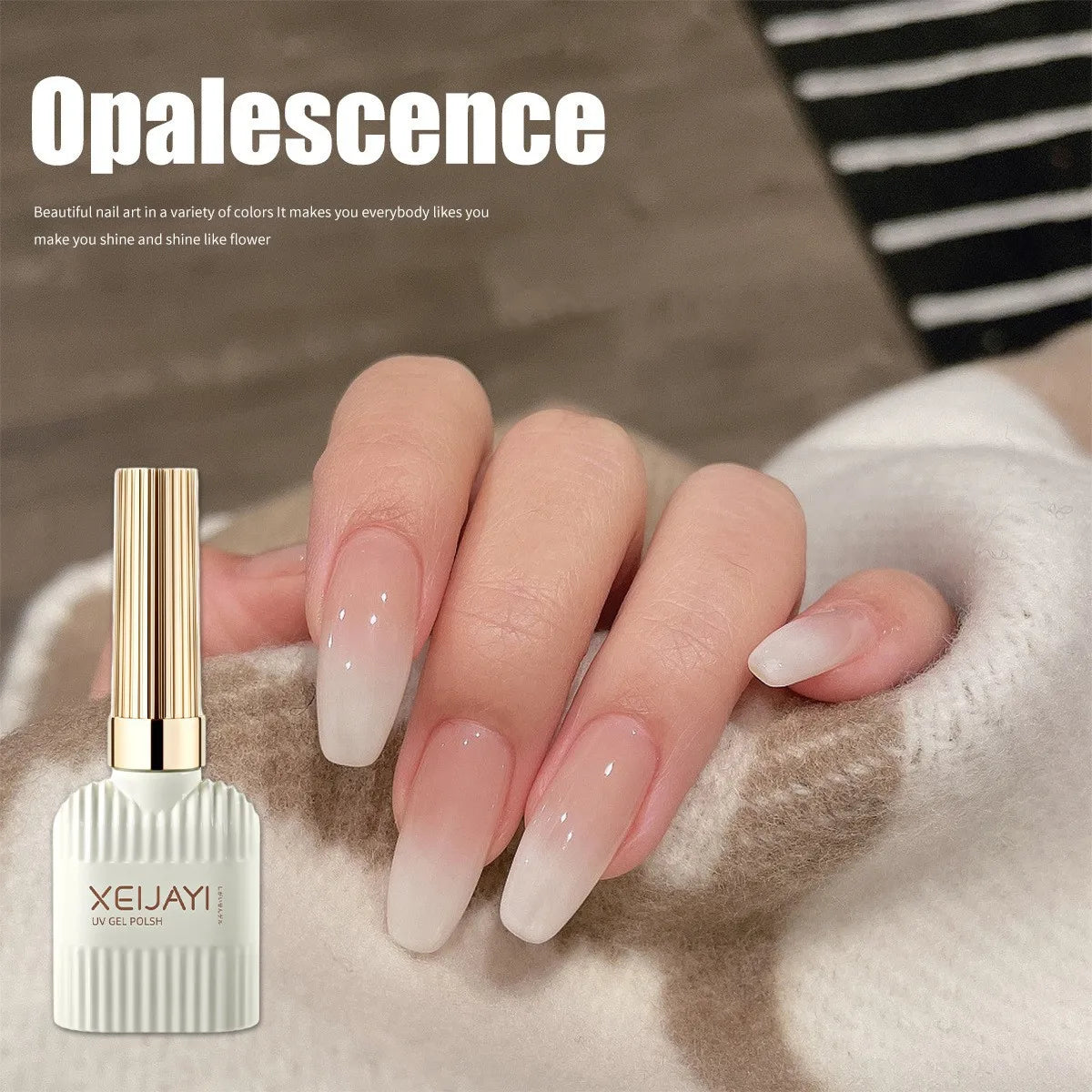 Esmalte Gel Blanco Lechoso Efecto Pudín – Color UV Puro, para Uñas Profesionales y DIY 15ml