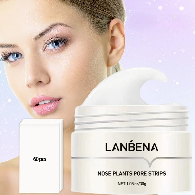 Nose Pore Strips LANBENA – Tiras Removedoras de Puntos Negros y Espinillas