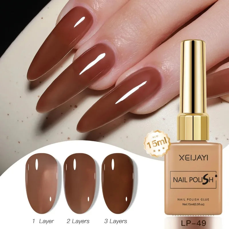 Esmalte Gel Semipermanente Multicolor – Efecto Hielo/Transparente.