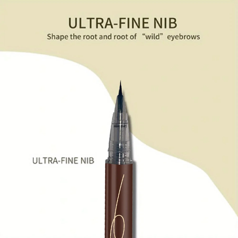 Delineador de Cejas Ultra-Fino Doble Uso – Efecto Microblading, Resistente al Agua