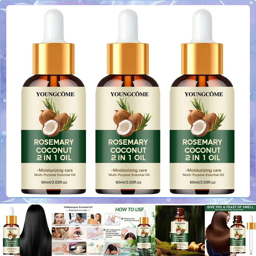 Aceite de Romero y Coco 2 en 1 para Cabello