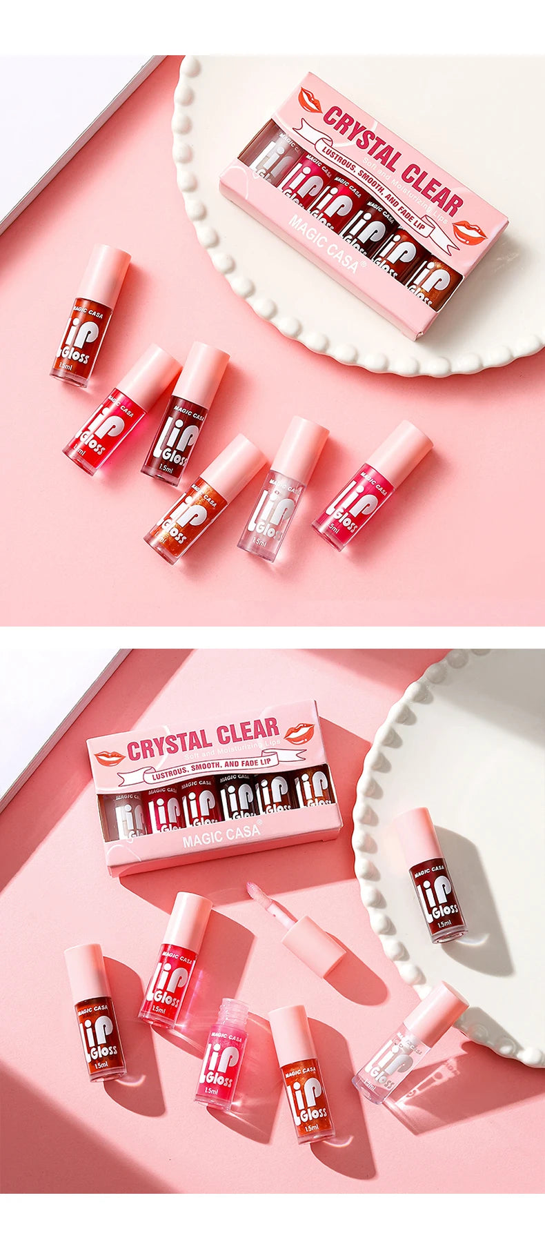 Set 6 pzs Lip Oil Hidratante Jelly