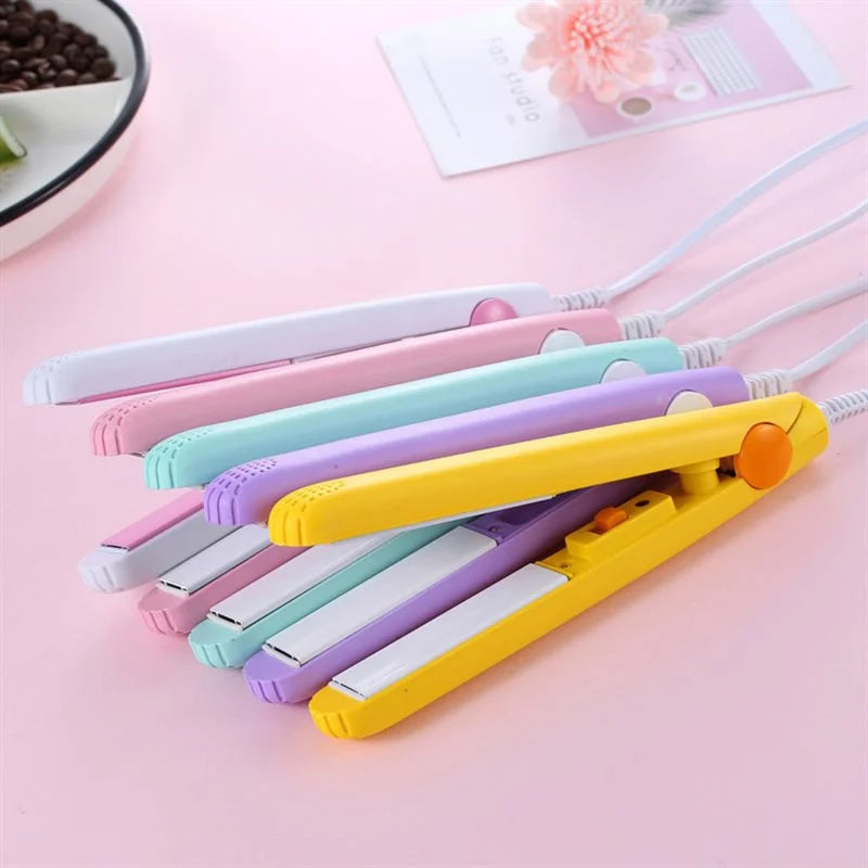 Mini Plancha Alisadora y Rizadora 2 en 1 – Cerámica, Doble Función, Control de Temperatura