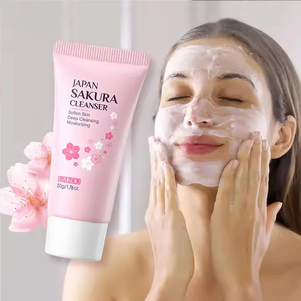 Limpiador Facial Sakura – Espuma Purificante con Flor de Cerezo 50g