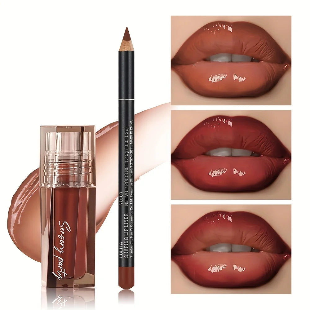 Kit Delineador + Gloss Labial Hidratante 3D