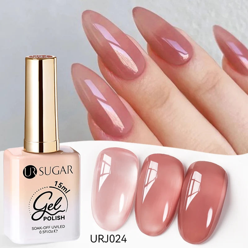 Esmalte Gel Semipermanente Jelly Nude — Set de Colores Nude