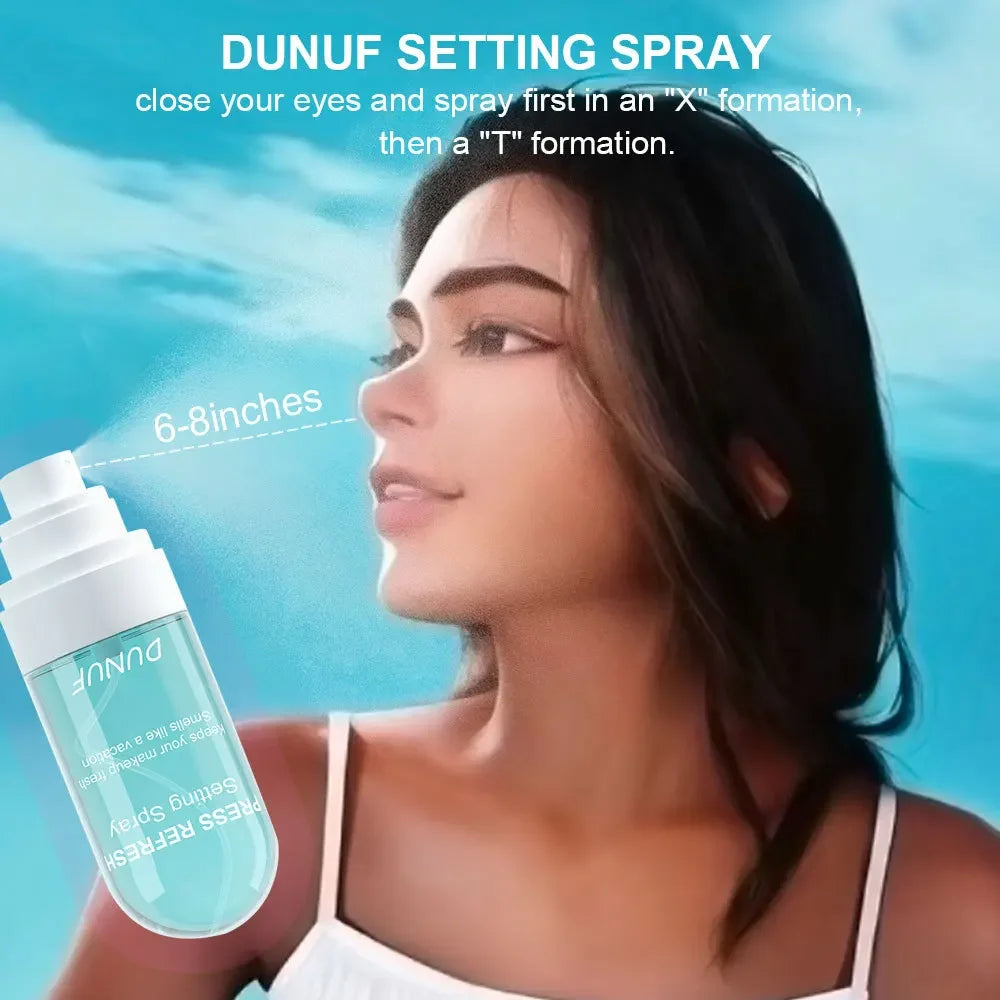 Spray Fijador de Maquillaje Refrescante DUNUF – Hidratante Efecto Larga Duración