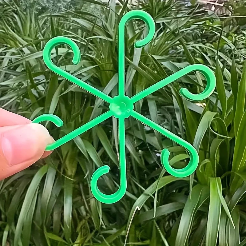 Set de 4 Sujetadores para Tallos de Plantas — Soporte Flexible para Jardín