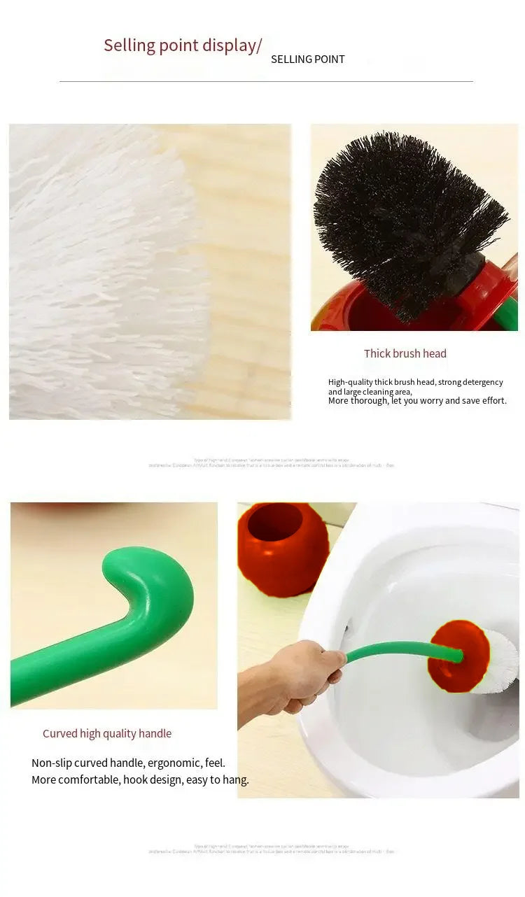 Cepillo para Baño Diseño Cereza — Soporte Decorativo para WC
