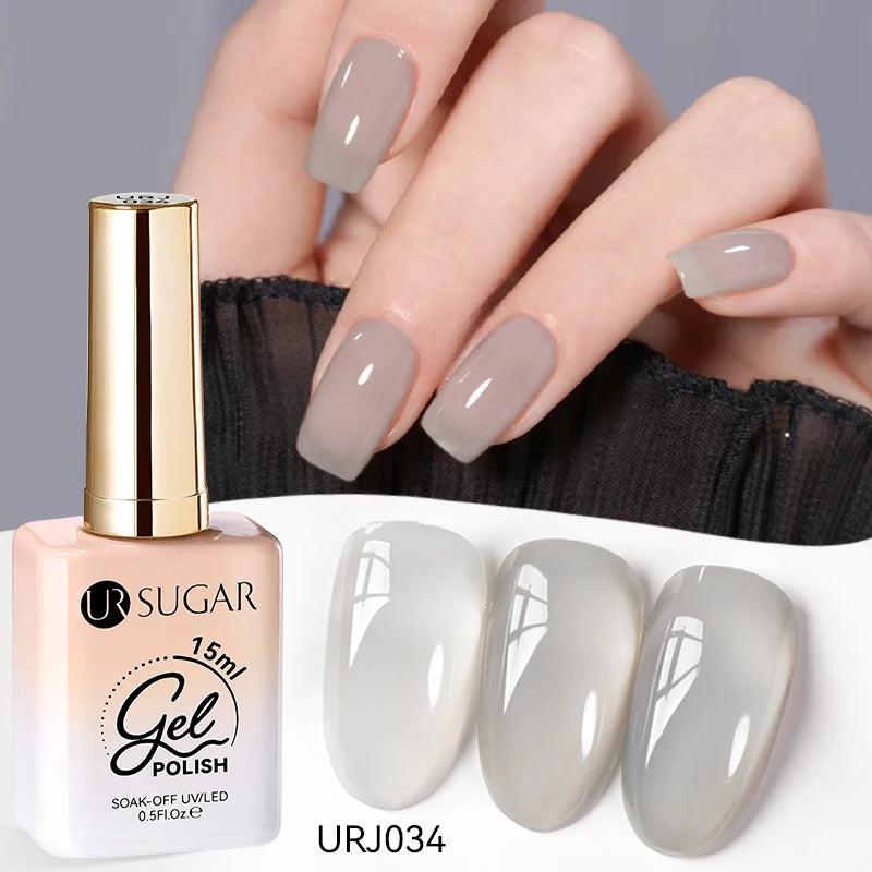 Esmalte Gel Semipermanente Jelly Nude — Set de Colores Nude